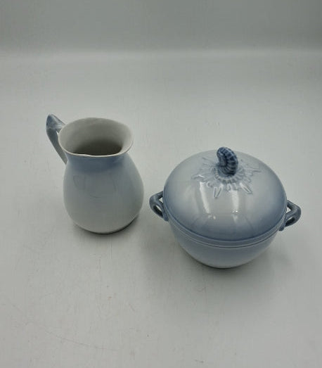 B&G blå tone kande og skålesæt #2